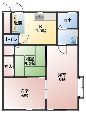 サンコーポ(3K/1階)の間取り写真