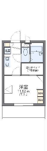 レオパレスストリーム(1K/2階)の間取り写真