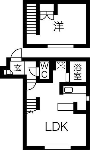 LEGANNEX N19(1LDK/2階)の間取り写真