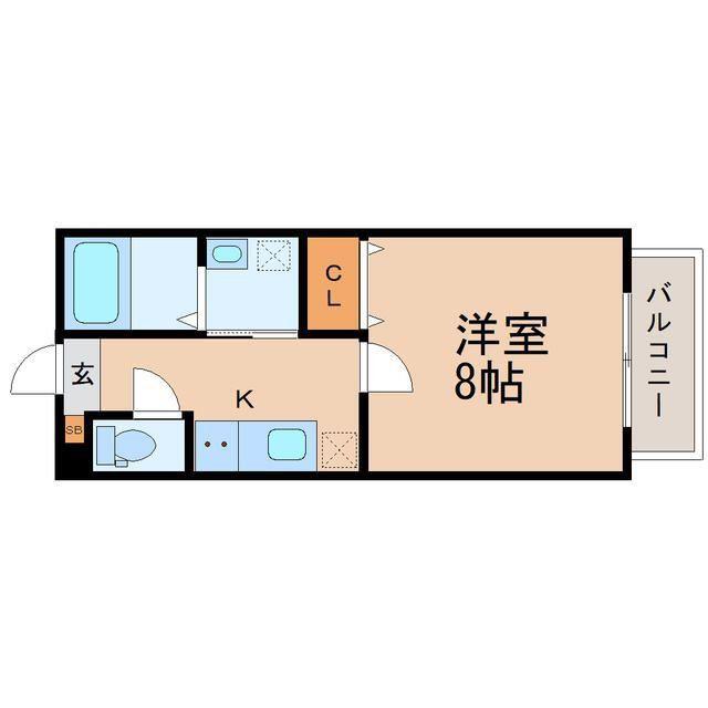 エクシア平成(1K/1階)の間取り写真