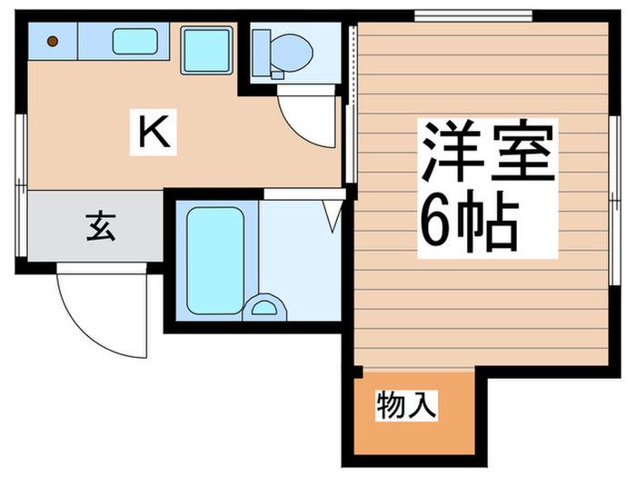 ペルメル高円寺南(1K/1階)の間取り写真