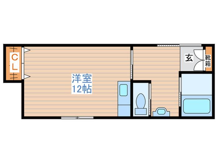 リヴィエール平岸(ワンルーム/2階)の間取り写真