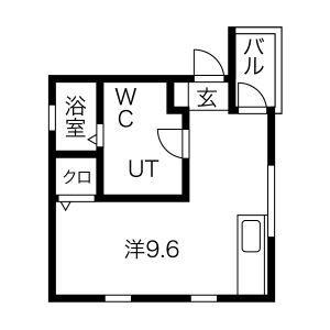 LECOCON町南II(ワンルーム/2階)の間取り写真