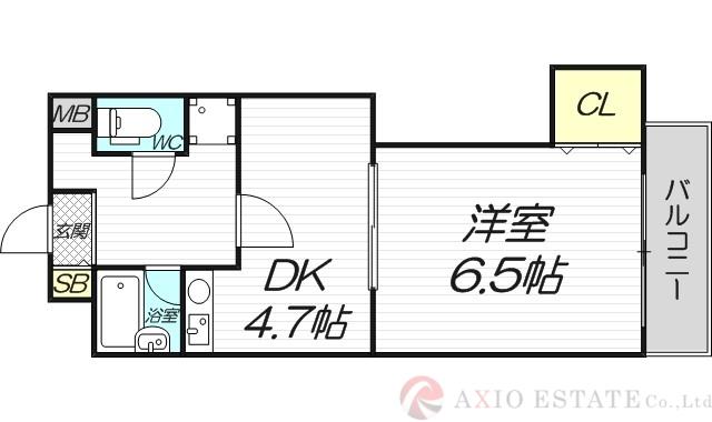メゾン恒悦(1DK/7階)の間取り写真
