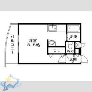 フォレスト裏参道(ワンルーム/2階)の間取り写真