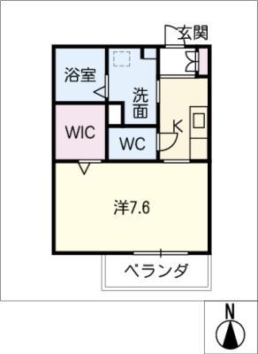 クオリスタ栄(1K/2階)の間取り写真
