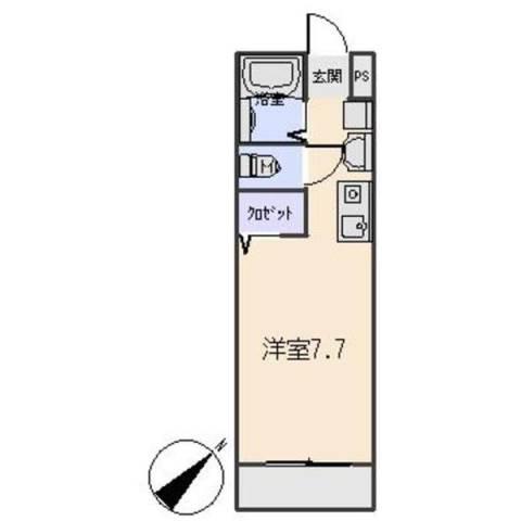 愛知環状鉄道 岡崎駅 徒歩26分 2階建 築19年(ワンルーム/2階)の間取り写真