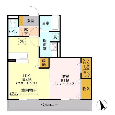 パル エリオット(1LDK/2階)の間取り写真