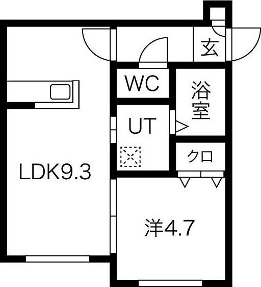 サンステージ澄川3ー1(1LDK/3階)の間取り写真