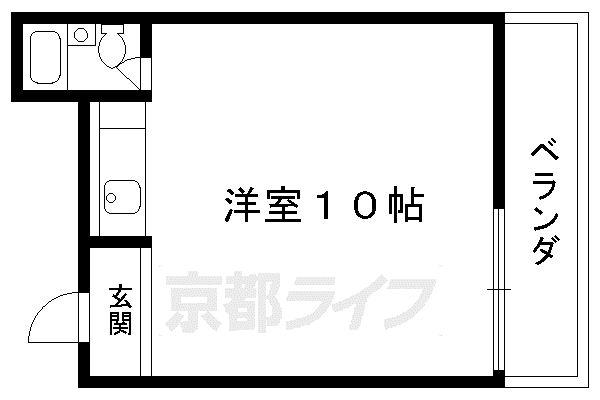 DJハイツ(ワンルーム/2階)の間取り写真