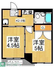 FONT45(2K/3階)の間取り写真