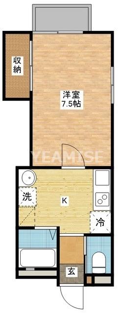 プチメゾン小野 G(1K/1階)の間取り写真