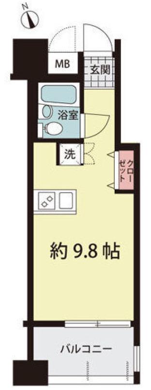 デュアルリンクス川口本町(ワンルーム/8階)の間取り写真