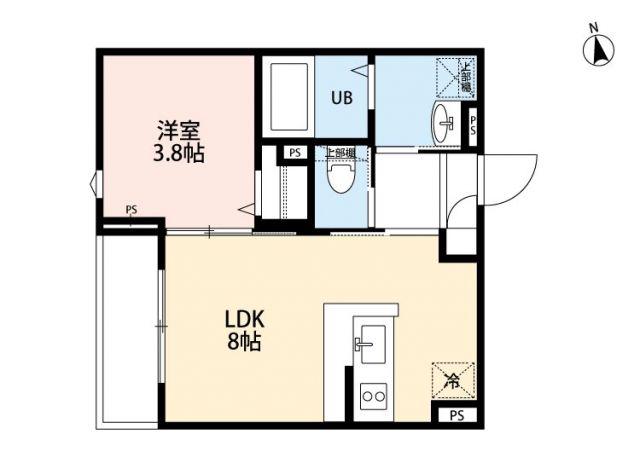 ROBOT HOME 三郷(1LDK/1階)の間取り写真