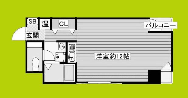 コーシン北浜(ワンルーム/6階)の間取り写真