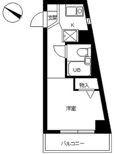スカイコート新宿第10(ワンルーム/2階)の間取り写真