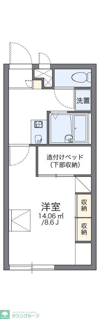レオパレス広町(1K/1階)の間取り写真