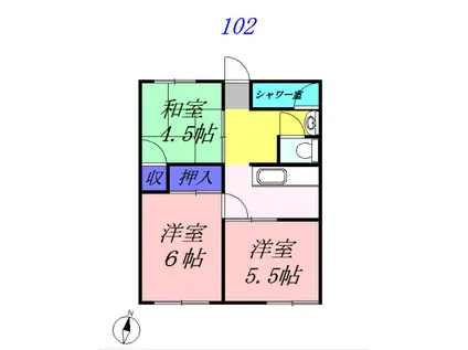 アイムズガーデン13(3K/1階)の間取り写真