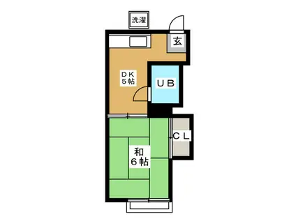 K・HOUSE門脇荘(1DK/1階)の間取り写真