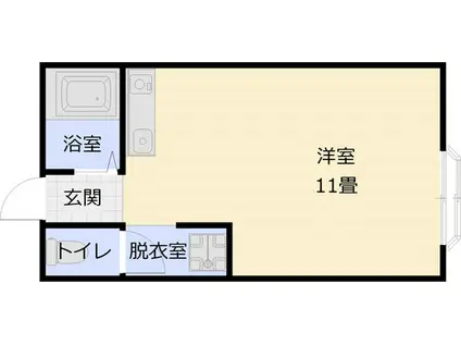 エステートヨシマン2(ワンルーム/1階)の間取り写真