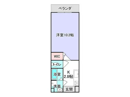 ラメール春日壱番館(1K/1階)の間取り写真
