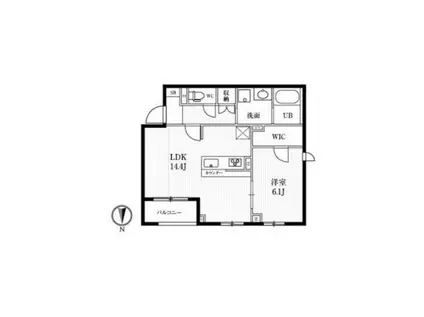 カーサ ルボートン(1LDK/2階)の間取り写真