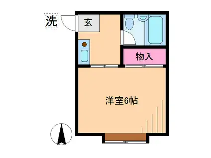 モイドーマ日吉(1K/1階)の間取り写真