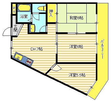 メゾン池上Ⅲ(3DK/2階)の間取り写真