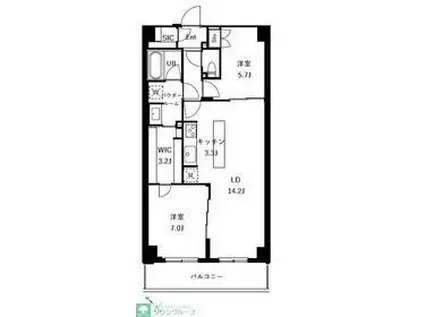 ザ・ケンジントン・レジデンスときわ台(2LDK/2階)の間取り写真