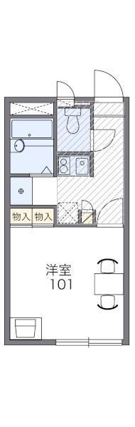レオパレスBEL SUONO(1K/2階)の間取り写真