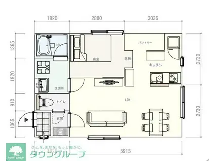 CASA PITTORE上星川(1LDK/2階)の間取り写真
