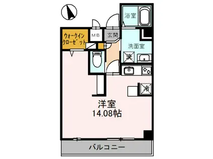 マメゾンサンライズ浜寺(ワンルーム/3階)の間取り写真