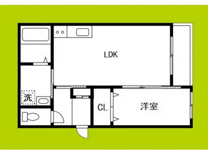 リヴェール長尾(1LDK/3階)の間取り写真