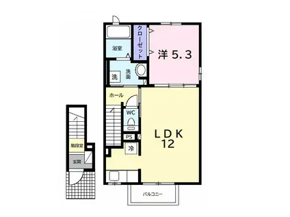 アルーシャ・I(1LDK/2階)の間取り写真