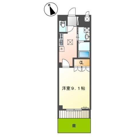 PARADISO(1K/1階)の間取り写真
