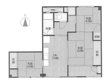 船丘ビル(3DK/3階)の間取り写真