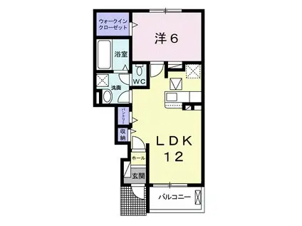 パラッツオ・ベーネI(1LDK/1階)の間取り写真