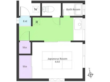 DAIKOKU(1K/2階)の間取り写真