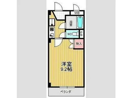 エスペランサ豊明(1K/2階)の間取り写真