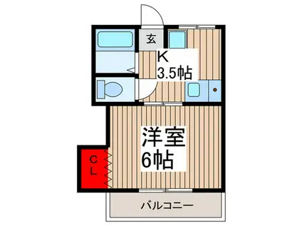 第8丸三マンション(1K/1階)の間取り写真