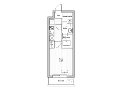 アーバンパーク登戸(1K/2階)の間取り写真