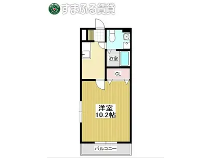 サニーウェル(1K/1階)の間取り写真