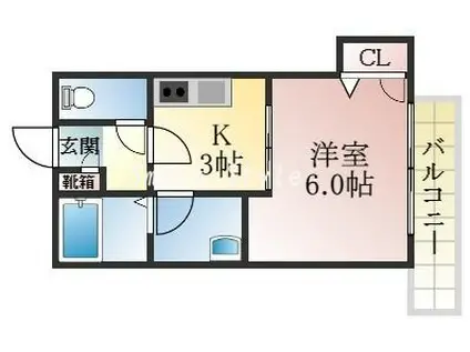 サンビエナ(1K/2階)の間取り写真