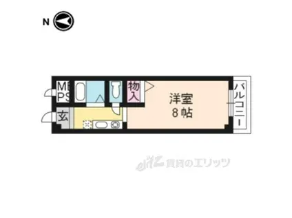 メゾン・ド・パーク(1K/2階)の間取り写真