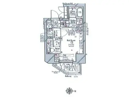 コンシェリア麻布十番TOKYO PREMIUM(1K/10階)の間取り写真