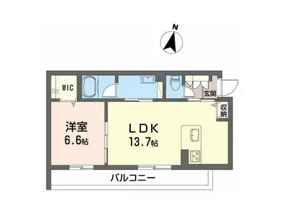 サン ウィステリアA(1LDK/3階)の間取り写真