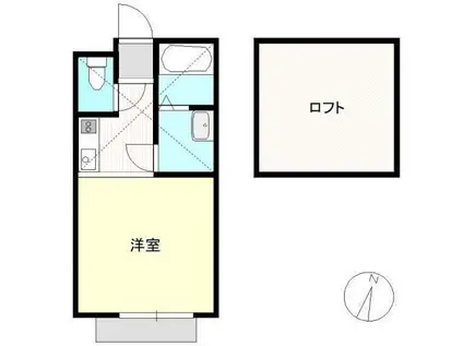 キャッスルガーデン音(ワンルーム/2階)の間取り写真