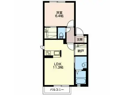 ドリームMJ II(1LDK/2階)の間取り写真