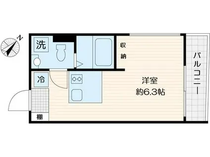 TRIAS531(ワンルーム/3階)の間取り写真
