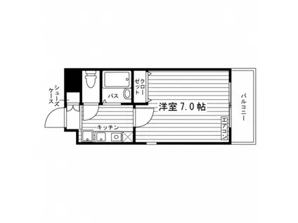 ソジャーナ王子(1K/4階)の間取り写真